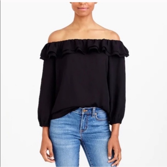 ❌SOLD❌NWT J Crew off shoulder blouse. No flaws! - Picture 1 of 8